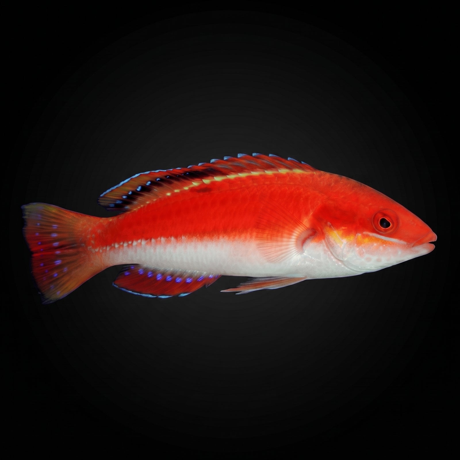 Conde’s Fairy Wrasse (Cirrhilabrus condei) saltwater aquarium fish portrait