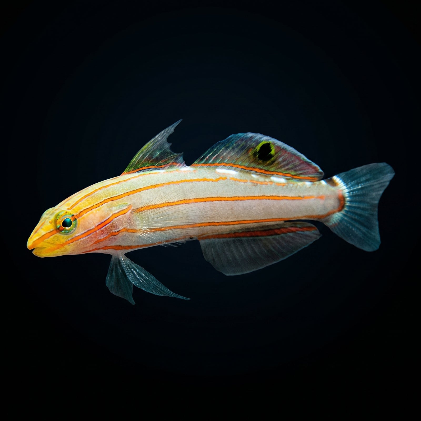 Court Jester Goby (Koumansetta Rainfordi) saltwater aquarium fish portrait