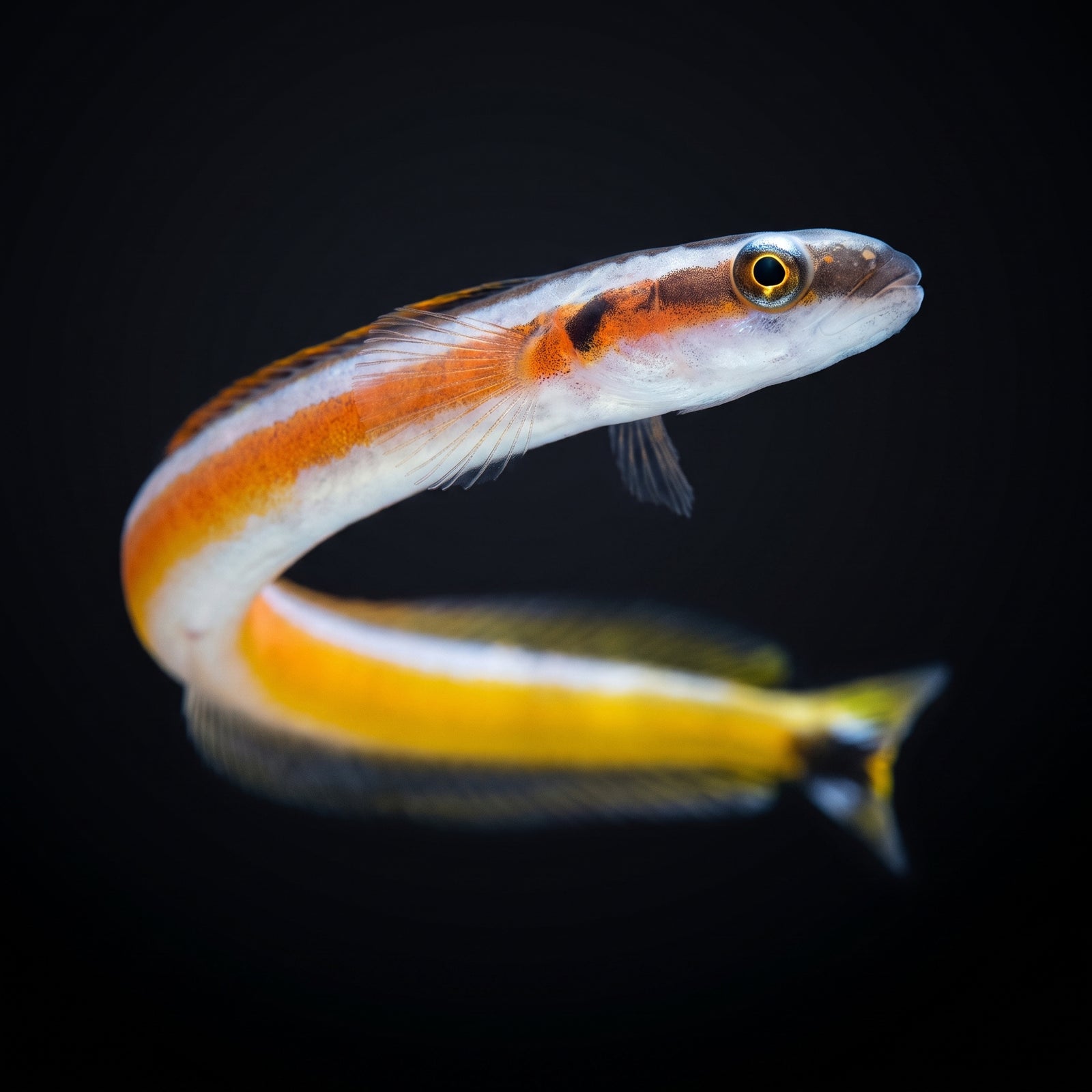 Curious Wormfish (Gunnelichthys Curiosus) saltwater aquarium fish portrait