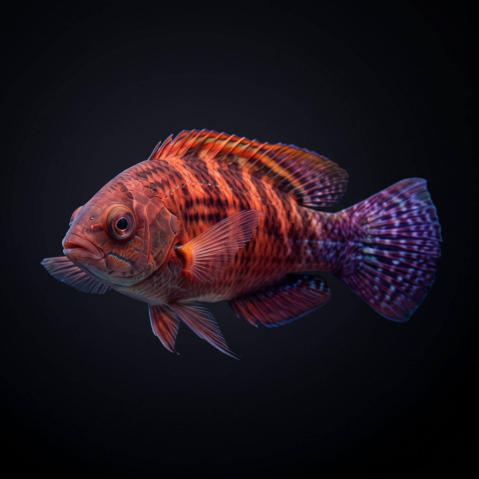 Earle's Fairy Wrasse (Cirrhilabrus Earlei) saltwater aquarium fish portrait