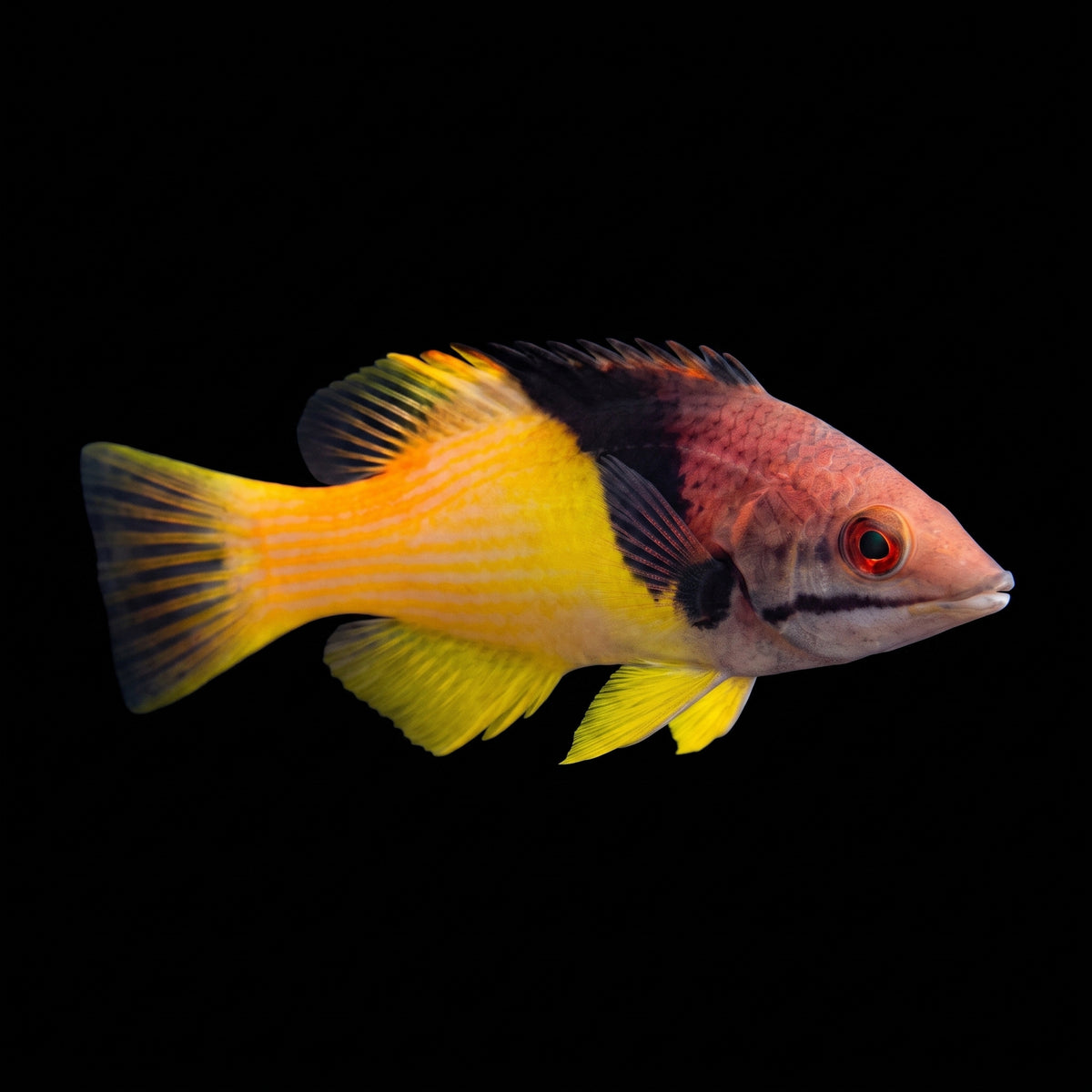 Eclipse Hogfish (Bodianus Mesothorax) saltwater aquarium fish portrait