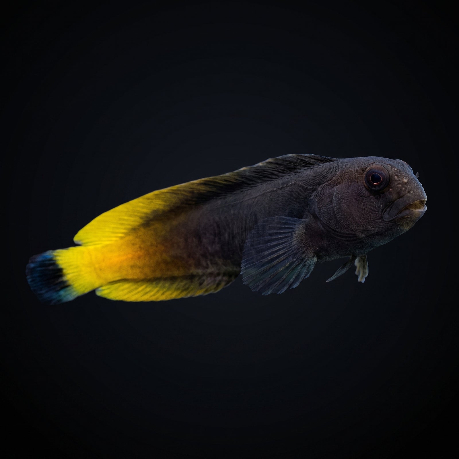 Flametail Blenny (Ecsenius Flavipes) saltwater aquarium fish portrait