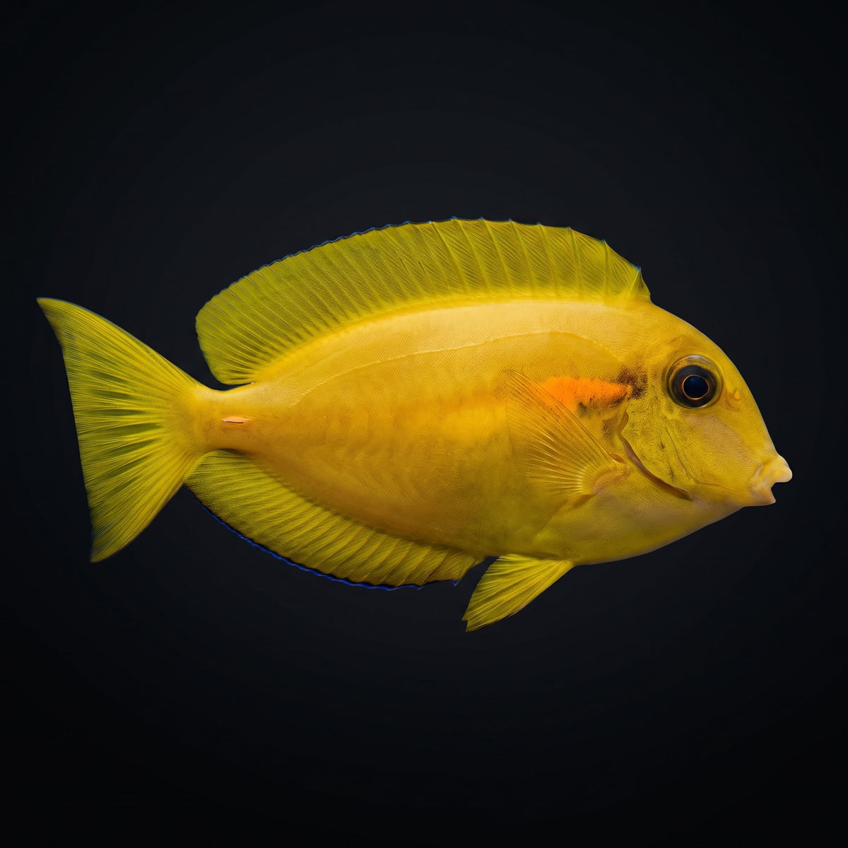 Orange Socket Tang (Acanthurus Auranticavus) saltwater aquarium fish portrait