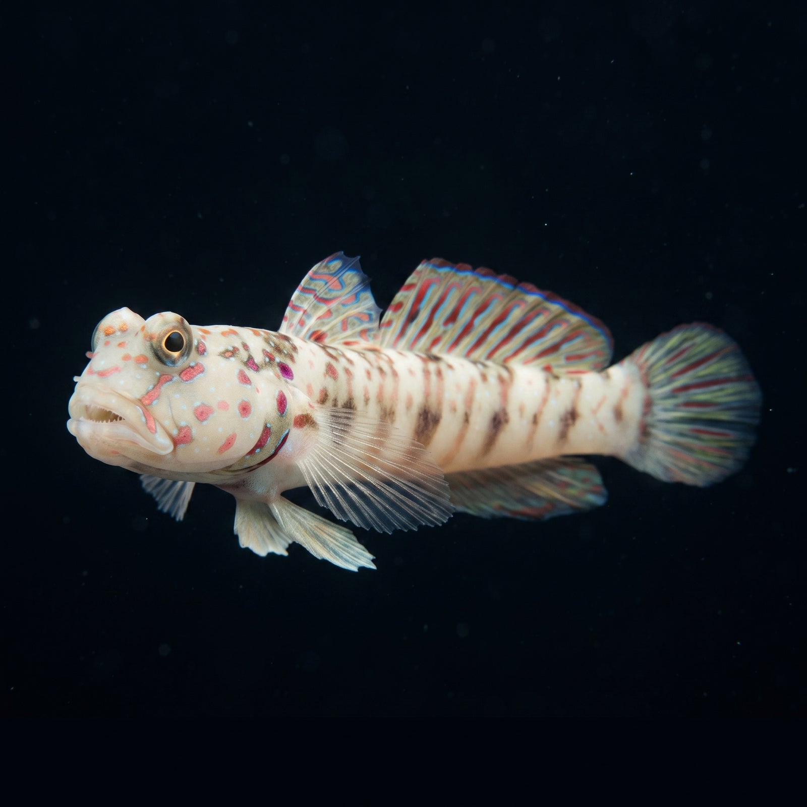 Pink Spotted Watchman Goby (Cryptocentrus leptocephalus) saltwater aquarium fish portrait