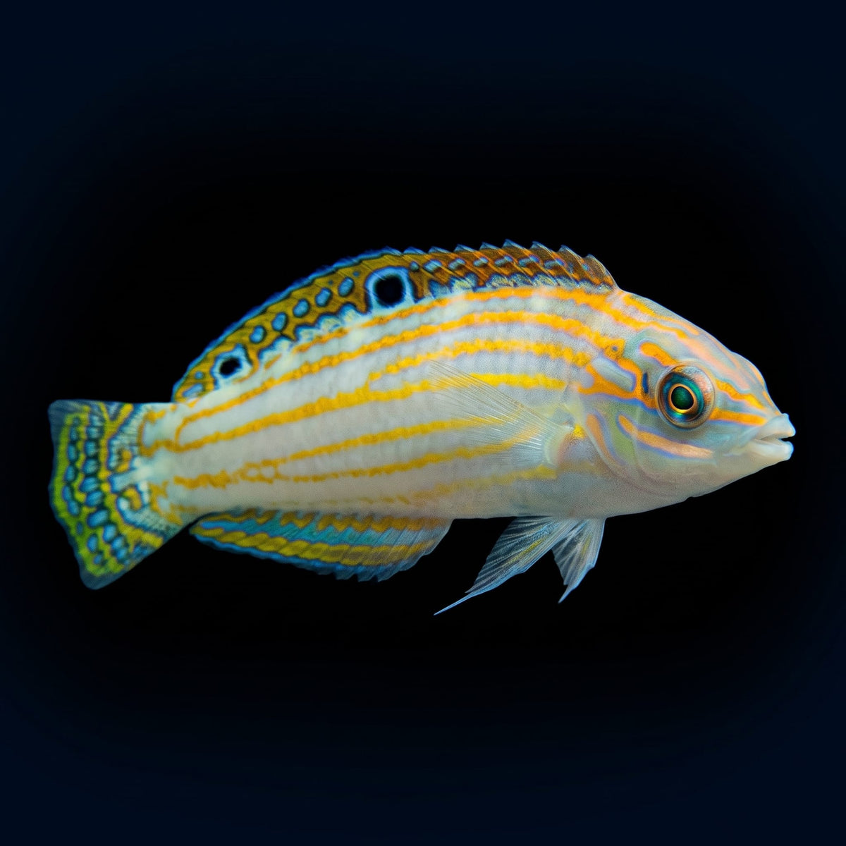 Richmond's Wrasse (Halichoeres Richmondi) saltwater aquarium fish portrait