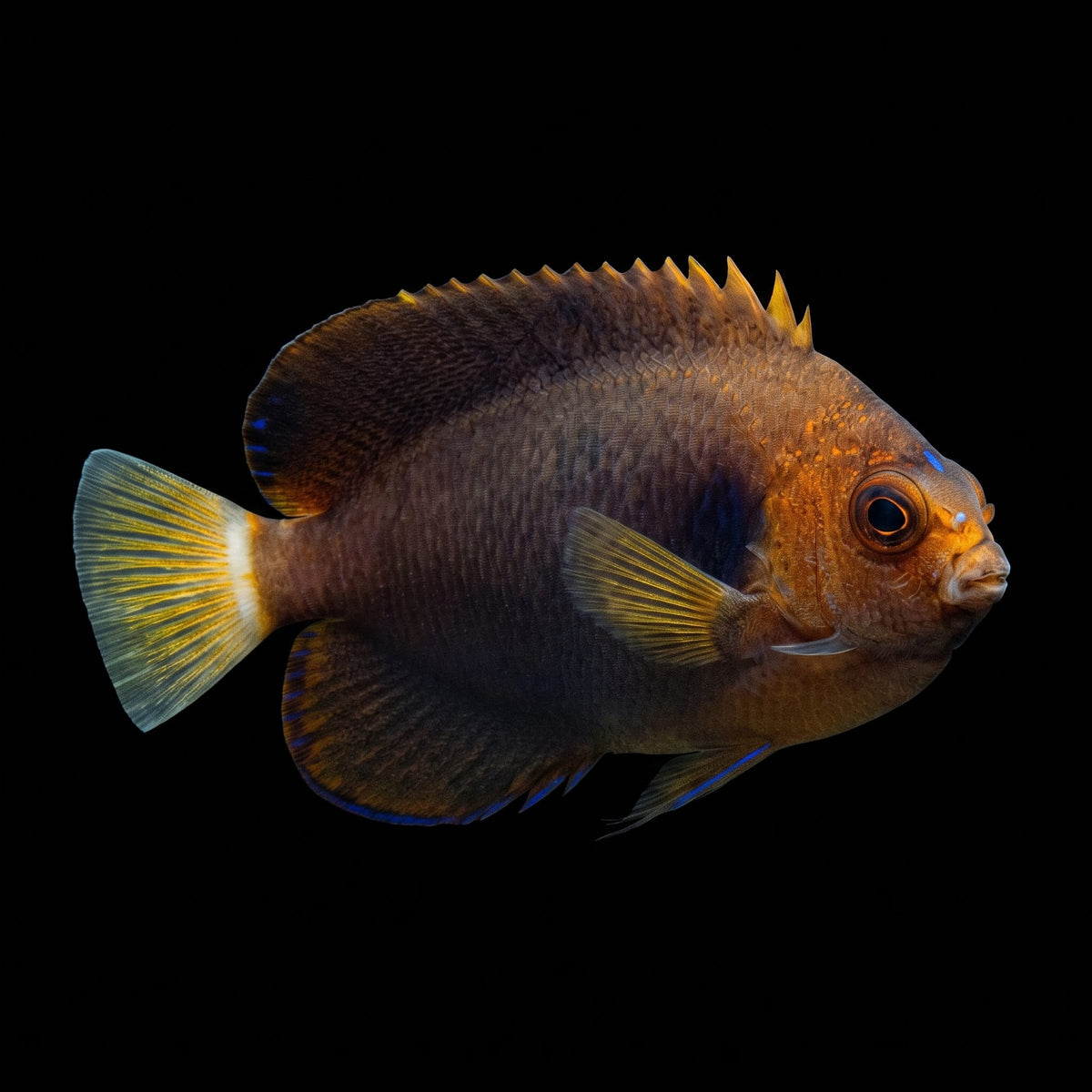 Rusty Angelfish (Centropyge Ferrugata) saltwater aquarium fish portrait