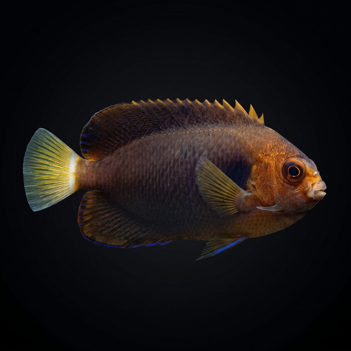 Woodhead's Angelfish (Centropyge Woodheadi) saltwater aquarium fish portrait