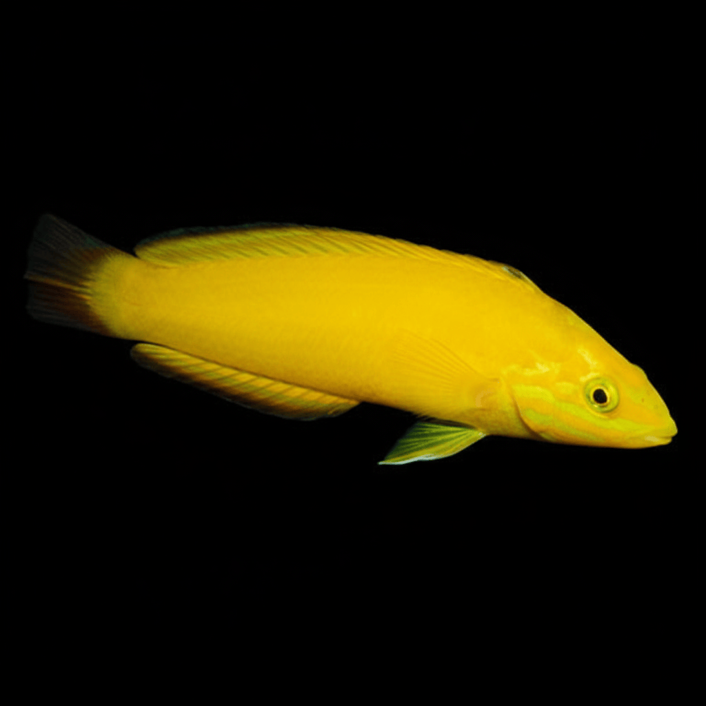 Yellow Coris Wrasse (Halichoeres Chrysus) saltwater aquarium fish