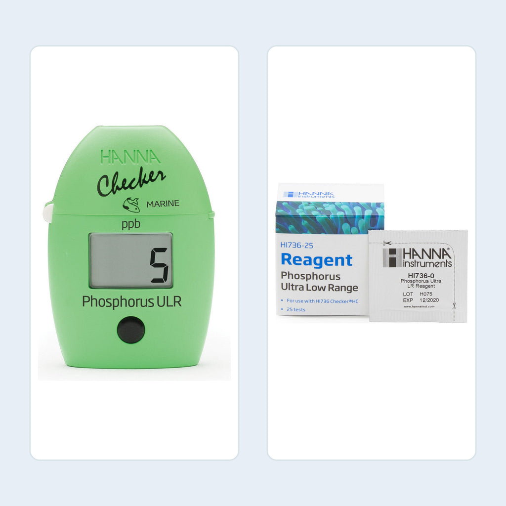Hanna bundle collage: Phosphorus ULR Checker + Reagent Refill Bundle - Hanna Instruments