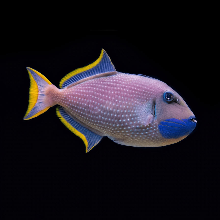 Blue Throat Triggerfish - Male - Xanthichthys auromarginatus