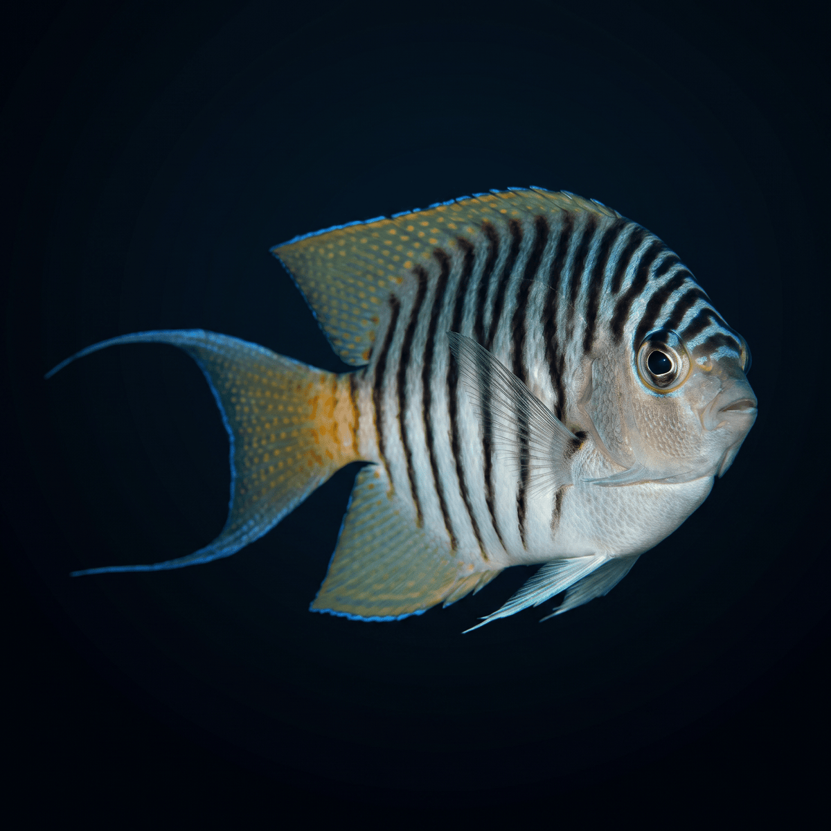 Zebra Lyretail Angelfish - Male - Maldives