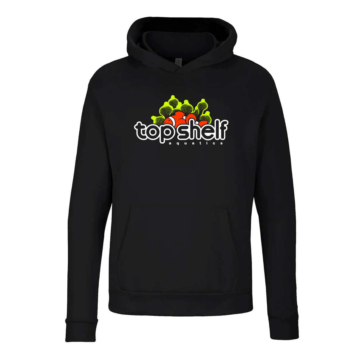 Anemone Clownfish UV Reactive Hoodie Sweatshirt Black / Small