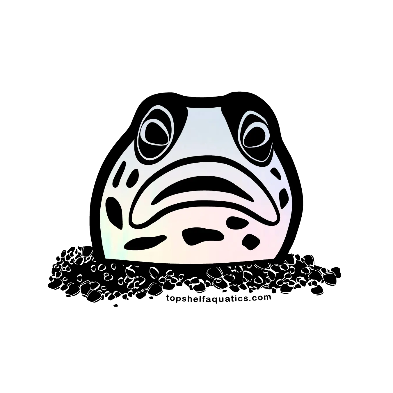 Blue Spotted Jawfish Holographic Sticker 2.75" x 2.75"