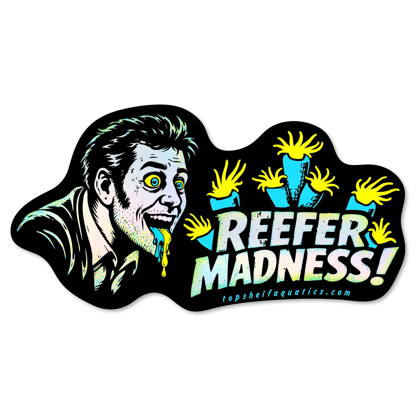 Reefer Madness Holographic Sticker 2.75" x 2.75"