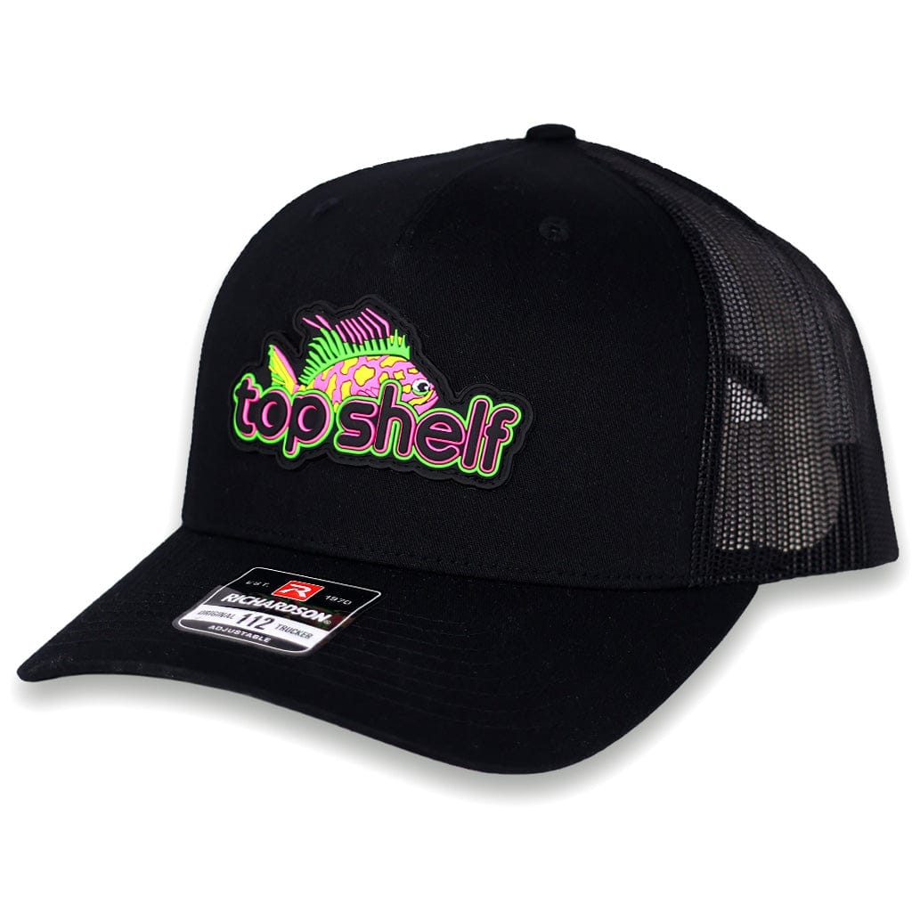 UV Blotched Anthias Hat 5 Panel Trucker (112) / Black