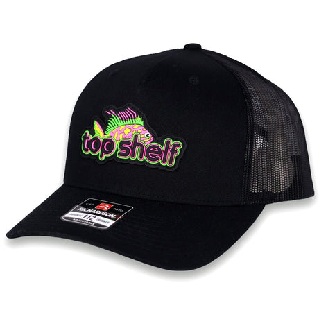 UV Blotched Anthias Hat 5 Panel Trucker (112) / Black